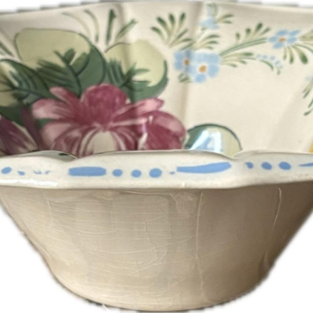 Vintage 1940 Bahl Potteries Nove Rose Sandela Ware Line Centerpiece Bowl 10" - Picture 4 of 10